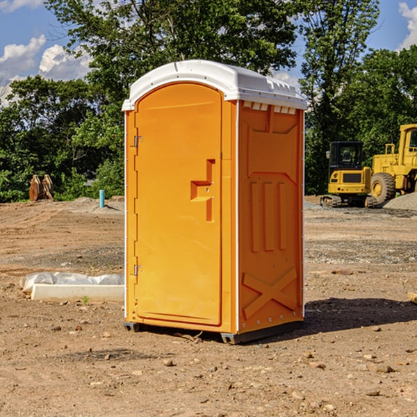 how often are the portable restrooms cleaned and serviced during a rental period in Hawthorne